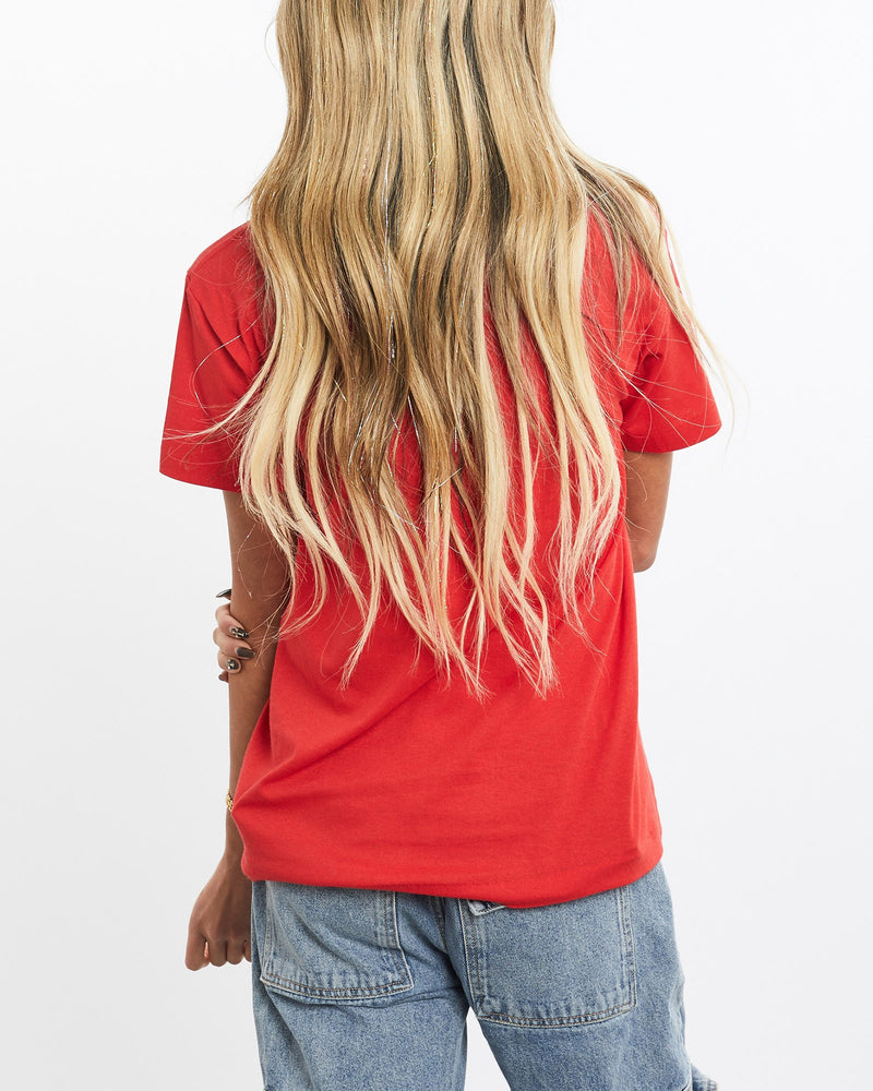 Vintage, 80s, NFL, San, Francisco, 49ers, Tee, The Real Deal, size extra small, colour Red, newtown, sydney, australia, thrift store, opshop, preloved, secondhand, sustainable, retro, antique, 70s, 80s, 90s, 2000s, 00s, fashion, clothing, streetwear, trendy, garment, style, boutique, store, shop, archive, sale, cheap, best, top, T-Shirts