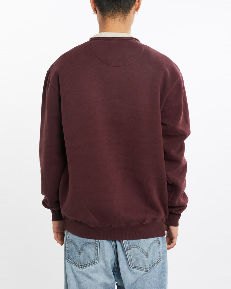 Vintage, 90s, Polo, Ralph, Lauren, Quarter, Zip, Sweatshirt, The Real Deal, size large, colour Burgundy, newtown, sydney, australia, thrift store, opshop, preloved, secondhand, sustainable, retro, antique, 70s, 80s, 90s, 2000s, 00s, fashion, clothing, streetwear, trendy, garment, style, boutique, store, shop, archive, sale, cheap, best, top, Sweats and hoodies