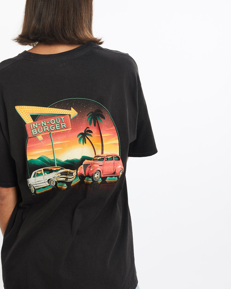 Vintage, In-N-Out, Burger, Tee, The Real Deal, size medium, colour Black, newtown, sydney, australia, thrift store, opshop, preloved, secondhand, sustainable, retro, antique, 70s, 80s, 90s, 2000s, 00s, fashion, clothing, streetwear, trendy, garment, style, boutique, store, shop, archive, sale, cheap, best, top, T-Shirts