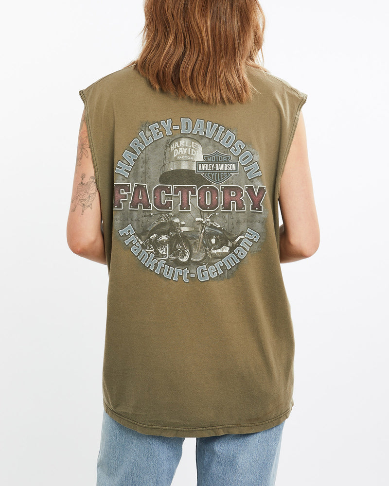 Vintage, Harley, Davidson, Tank, The Real Deal, size medium, colour Green, newtown, sydney, australia, thrift store, opshop, preloved, secondhand, sustainable, retro, antique, 70s, 80s, 90s, 2000s, 00s, fashion, clothing, streetwear, trendy, garment, style, boutique, store, shop, archive, sale, cheap, best, top, T-Shirts