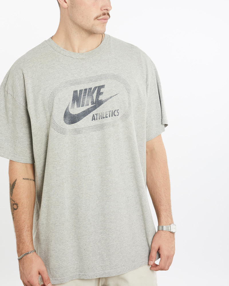 Vintage, Nike, Tee, The Real Deal, size extra large, colour Grey, newtown, sydney, australia, thrift store, opshop, preloved, secondhand, sustainable, retro, antique, 70s, 80s, 90s, 2000s, 00s, fashion, clothing, streetwear, trendy, garment, style, boutique, store, shop, archive, sale, cheap, best, top, T-Shirts