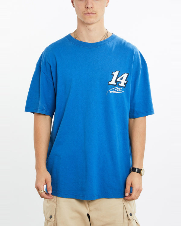 Vintage, Tony, Stewart, NASCAR, Tee, The Real Deal, size extra large, colour Blue, newtown, sydney, australia, thrift store, opshop, preloved, secondhand, sustainable, retro, antique, 70s, 80s, 90s, 2000s, 00s, fashion, clothing, streetwear, trendy, garment, style, boutique, store, shop, archive, sale, cheap, best, top, T-Shirts
