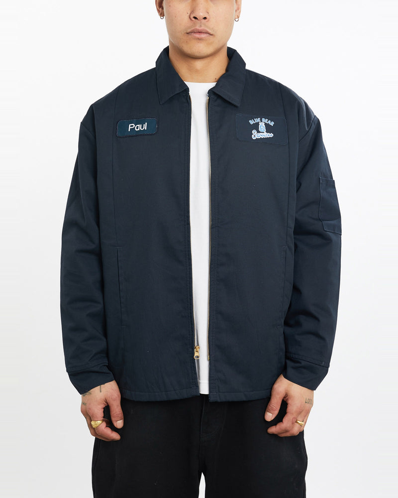 Vintage, Mechanic, Jacket, The Real Deal, size extra large, colour Navy, newtown, sydney, australia, thrift store, opshop, preloved, secondhand, sustainable, retro, antique, 70s, 80s, 90s, 2000s, 00s, fashion, clothing, streetwear, trendy, garment, style, boutique, store, shop, archive, sale, cheap, best, top, Jackets