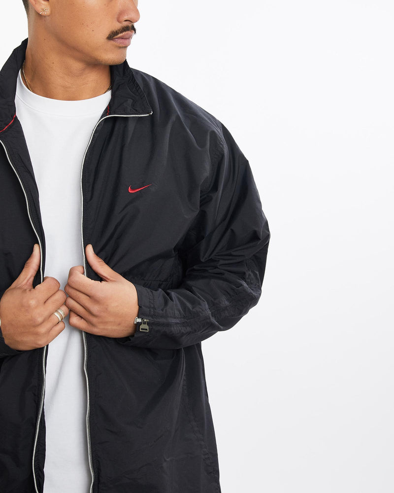 Vintage, Nike, Windbreaker, Jacket, The Real Deal, size large, colour Black, newtown, sydney, australia, thrift store, opshop, preloved, secondhand, sustainable, retro, antique, 70s, 80s, 90s, 2000s, 00s, fashion, clothing, streetwear, trendy, garment, style, boutique, store, shop, archive, sale, cheap, best, top, Jackets