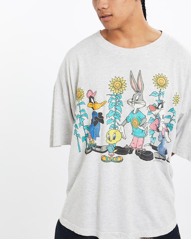 Vintage, 1995, Looney, Tunes, Cartoon, Tee, The Real Deal, size large, colour Grey, newtown, sydney, australia, thrift store, opshop, preloved, secondhand, sustainable, retro, antique, 70s, 80s, 90s, 2000s, 00s, fashion, clothing, streetwear, trendy, garment, style, boutique, store, shop, archive, sale, cheap, best, top, T-Shirts