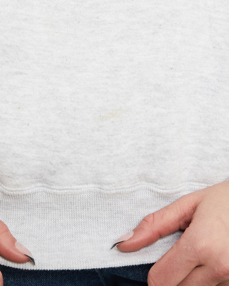 Vintage, 90s, Russell, Athletic, MLB, Atlanta, Braves, Hooded, Sweatshirt, The Real Deal, size medium, colour Grey, newtown, sydney, australia, thrift store, opshop, preloved, secondhand, sustainable, retro, antique, 70s, 80s, 90s, 2000s, 00s, fashion, clothing, streetwear, trendy, garment, style, boutique, store, shop, archive, sale, cheap, best, top, Sweats and hoodies