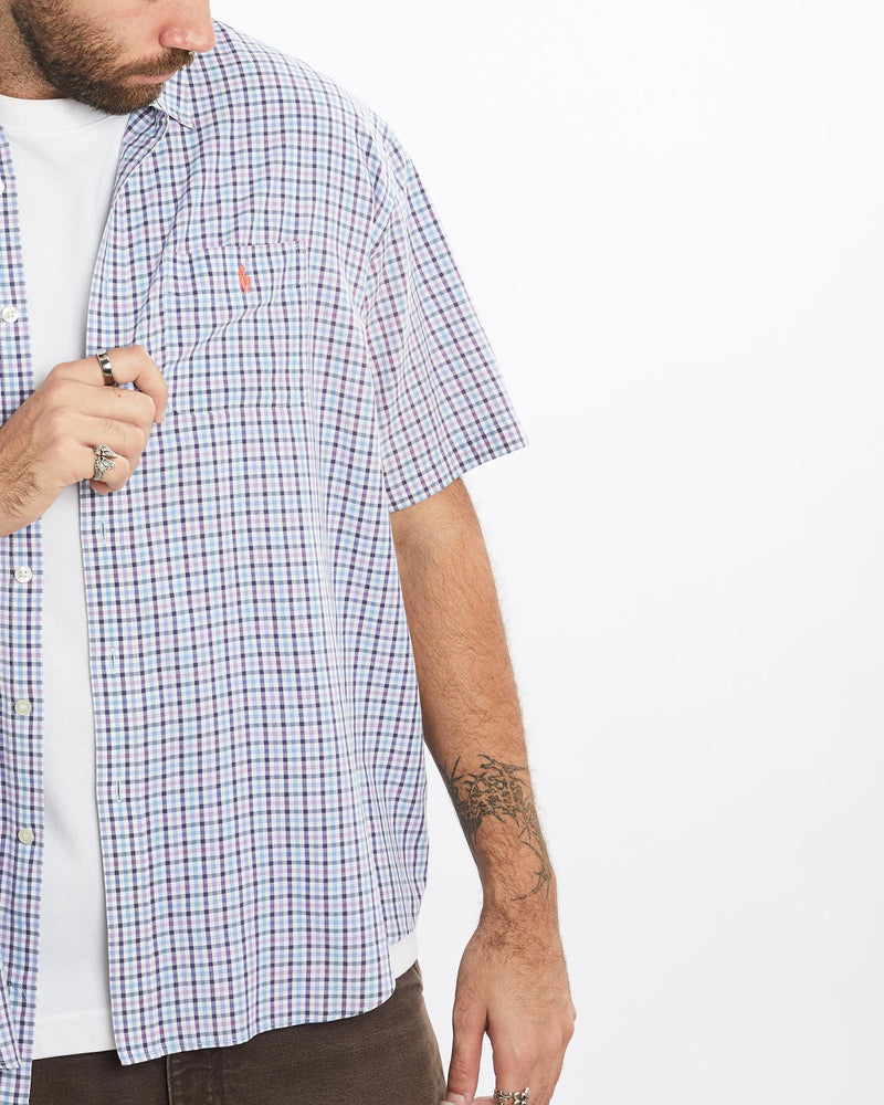 Vintage, 90s, Polo, Ralph, Lauren, Short, Sleeve, Button, Up, Shirt, The Real Deal, size extra large, colour Multicolour, newtown, sydney, australia, thrift store, opshop, preloved, secondhand, sustainable, retro, antique, 70s, 80s, 90s, 2000s, 00s, fashion, clothing, streetwear, trendy, garment, style, boutique, store, shop, archive, sale, cheap, best, top, Shirts