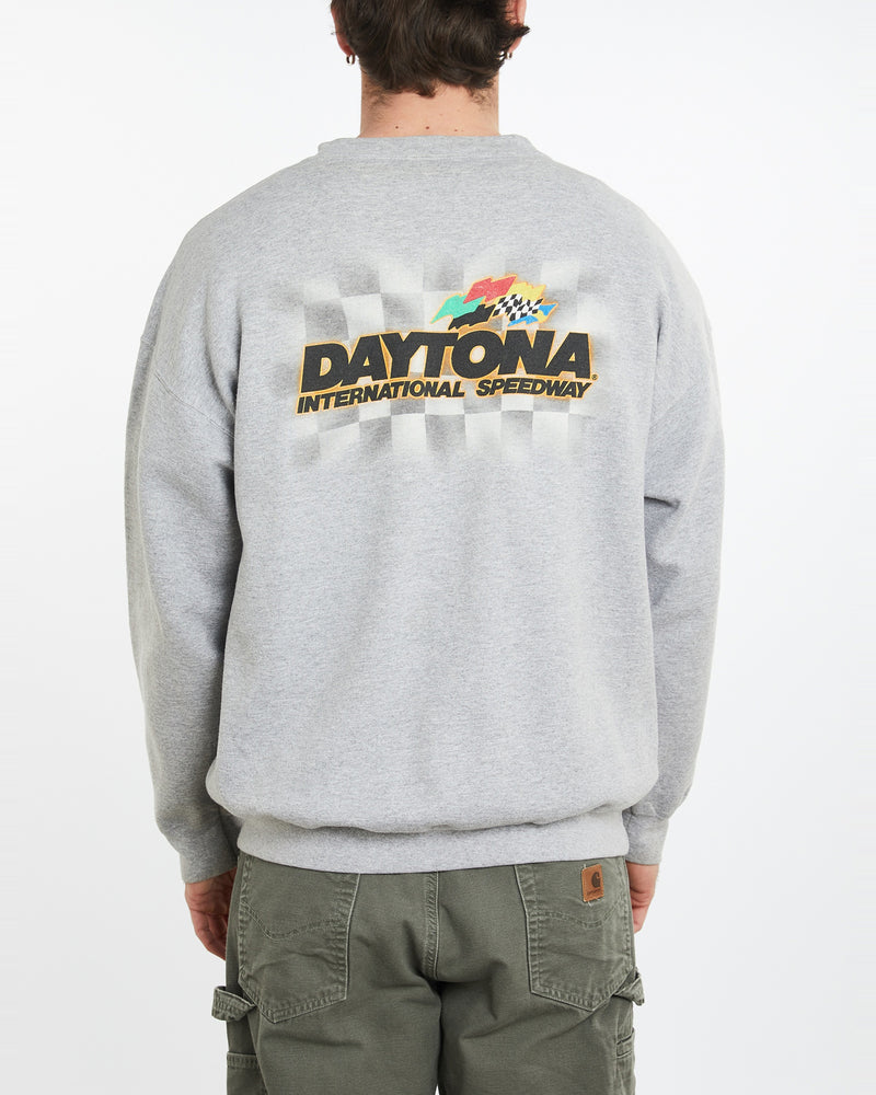 Vintage Daytona International Speedway Racing Sweatshirt <br>XL , The Real Deal , newtown, sydney, australia, thrift store, opshop, preloved, secondhand, sustainable, retro, antique, 70s, 80s, 90s, 2000s, 00s, fashion, clothing, streetwear, trendy, garment, style, boutique, store, shop, archive, sale, cheap, best, top