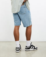 Vintage, Wrangler, Denim, Shorts, The Real Deal, size 35", colour Blue, newtown, sydney, australia, thrift store, opshop, preloved, secondhand, sustainable, retro, antique, 70s, 80s, 90s, 2000s, 00s, fashion, clothing, streetwear, trendy, garment, style, boutique, store, shop, archive, sale, cheap, best, top, Shorts