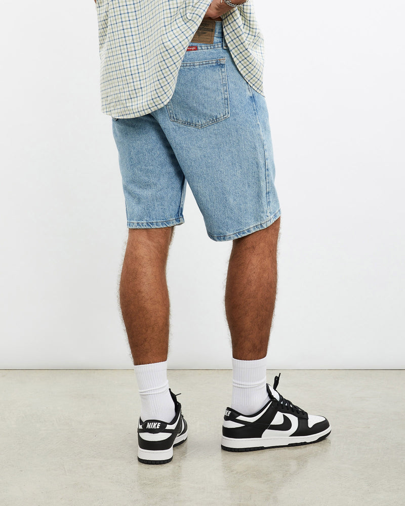 Vintage, Wrangler, Denim, Shorts, The Real Deal, size 35", colour Blue, newtown, sydney, australia, thrift store, opshop, preloved, secondhand, sustainable, retro, antique, 70s, 80s, 90s, 2000s, 00s, fashion, clothing, streetwear, trendy, garment, style, boutique, store, shop, archive, sale, cheap, best, top, Shorts