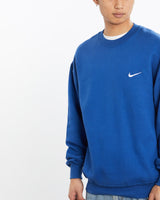 Vintage, 90s, Nike, Sweatshirt, The Real Deal, size large, colour Blue, newtown, sydney, australia, thrift store, opshop, preloved, secondhand, sustainable, retro, antique, 70s, 80s, 90s, 2000s, 00s, fashion, clothing, streetwear, trendy, garment, style, boutique, store, shop, archive, sale, cheap, best, top, Sweats and hoodies