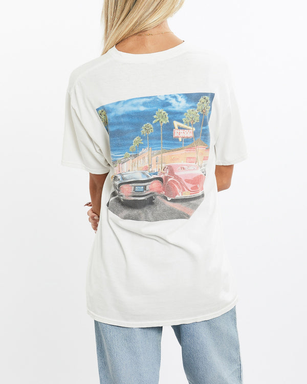 Vintage, In-N-Out, Burger, Tee, The Real Deal, size medium, colour White, newtown, sydney, australia, thrift store, opshop, preloved, secondhand, sustainable, retro, antique, 70s, 80s, 90s, 2000s, 00s, fashion, clothing, streetwear, trendy, garment, style, boutique, store, shop, archive, sale, cheap, best, top, T-Shirts