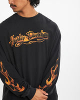 Vintage Harley Davidson Long Sleeve Tee <br>XL , The Real Deal , newtown, sydney, australia, thrift store, opshop, preloved, secondhand, sustainable, retro, antique, 70s, 80s, 90s, 2000s, 00s, fashion, clothing, streetwear, trendy, garment, style, boutique, store, shop, archive, sale, cheap, best, top