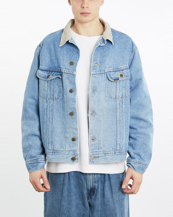 Vintage, 90s, Lee, Stormrider, Blanket, Lined, Denim, Jacket, The Real Deal, size extra large, colour Blue, newtown, sydney, australia, thrift store, opshop, preloved, secondhand, sustainable, retro, antique, 70s, 80s, 90s, 2000s, 00s, fashion, clothing, streetwear, trendy, garment, style, boutique, store, shop, archive, sale, cheap, best, top, Jackets