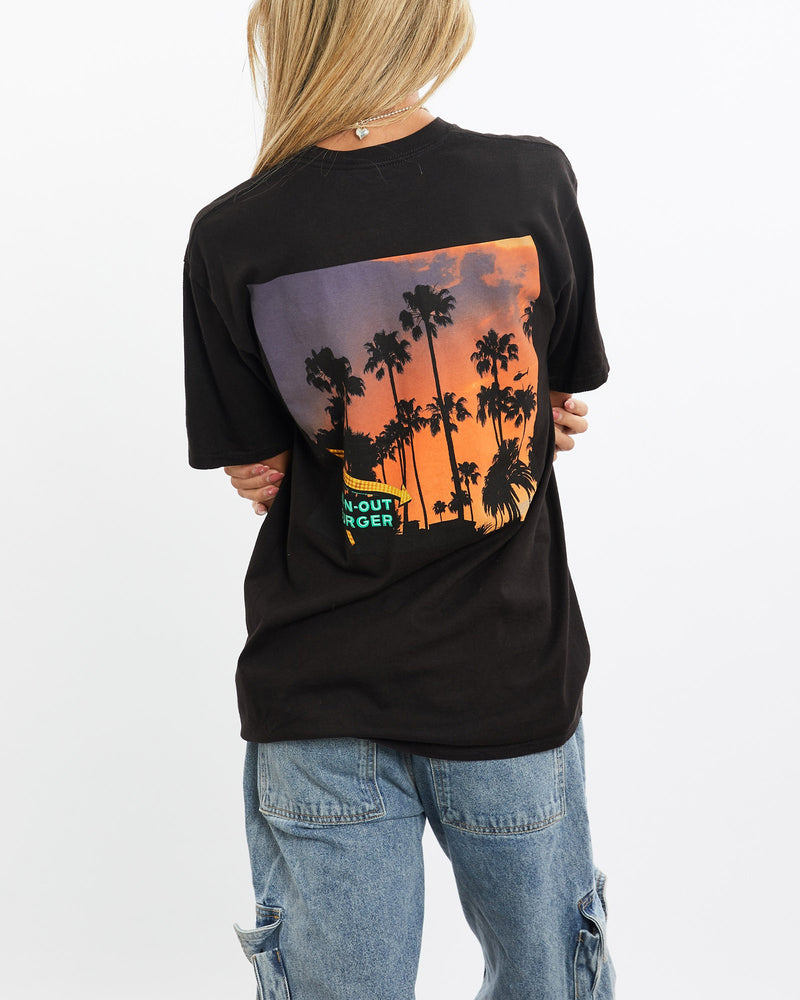 Vintage, In-N-Out, Burger, Tee, The Real Deal, size small, colour Black, newtown, sydney, australia, thrift store, opshop, preloved, secondhand, sustainable, retro, antique, 70s, 80s, 90s, 2000s, 00s, fashion, clothing, streetwear, trendy, garment, style, boutique, store, shop, archive, sale, cheap, best, top, T-Shirts