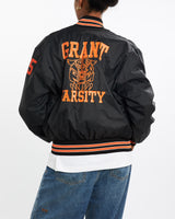 Vintage, 80s, Grant, Varsity, Bomber, Jacket, The Real Deal, size medium, colour Black, newtown, sydney, australia, thrift store, opshop, preloved, secondhand, sustainable, retro, antique, 70s, 80s, 90s, 2000s, 00s, fashion, clothing, streetwear, trendy, garment, style, boutique, store, shop, archive, sale, cheap, best, top, Jackets