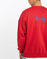 Vintage, Hard, Rock, Cafe, Staff', Sweatshirt, The Real Deal, size large, colour Red, newtown, sydney, australia, thrift store, opshop, preloved, secondhand, sustainable, retro, antique, 70s, 80s, 90s, 2000s, 00s, fashion, clothing, streetwear, trendy, garment, style, boutique, store, shop, archive, sale, cheap, best, top, Sweats and hoodies