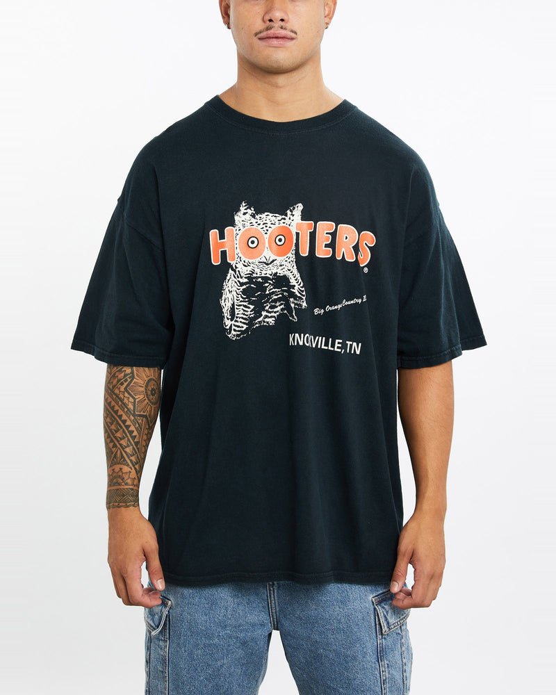 Vintage, 90s, Hooters, Tee, The Real Deal, size extra large, colour Black, newtown, sydney, australia, thrift store, opshop, preloved, secondhand, sustainable, retro, antique, 70s, 80s, 90s, 2000s, 00s, fashion, clothing, streetwear, trendy, garment, style, boutique, store, shop, archive, sale, cheap, best, top, T-Shirts
