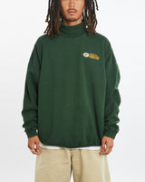 Vintage 90s NFL Green Bay Packers Turtleneck Sweatshirt <br>L , The Real Deal , newtown, sydney, australia, thrift store, opshop, preloved, secondhand, sustainable, retro, antique, 70s, 80s, 90s, 2000s, 00s, fashion, clothing, streetwear, trendy, garment, style, boutique, store, shop, archive, sale, cheap, best, top