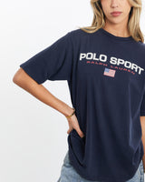 Vintage, 90s, Ralph, Lauren, Polo, Sport, Tee, The Real Deal, size small, colour Navy, newtown, sydney, australia, thrift store, opshop, preloved, secondhand, sustainable, retro, antique, 70s, 80s, 90s, 2000s, 00s, fashion, clothing, streetwear, trendy, garment, style, boutique, store, shop, archive, sale, cheap, best, top, T-Shirts