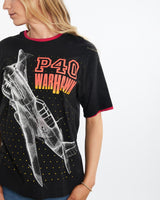 Vintage, 90s, P40, Warhawk, Tee, The Real Deal, size medium, colour Black, newtown, sydney, australia, thrift store, opshop, preloved, secondhand, sustainable, retro, antique, 70s, 80s, 90s, 2000s, 00s, fashion, clothing, streetwear, trendy, garment, style, boutique, store, shop, archive, sale, cheap, best, top, T-Shirts