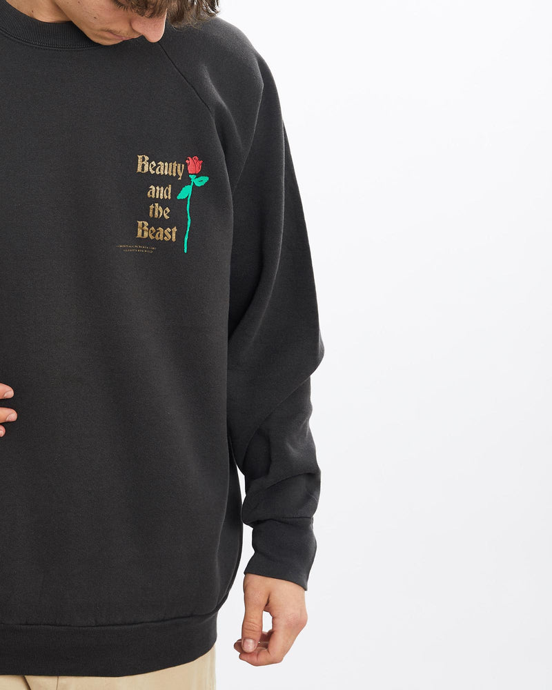 Vintage, 90s, Beauty, And, The, Beast, Musical, Sweatshirt, The Real Deal, size large, colour Black, newtown, sydney, australia, thrift store, opshop, preloved, secondhand, sustainable, retro, antique, 70s, 80s, 90s, 2000s, 00s, fashion, clothing, streetwear, trendy, garment, style, boutique, store, shop, archive, sale, cheap, best, top, Sweats and hoodies