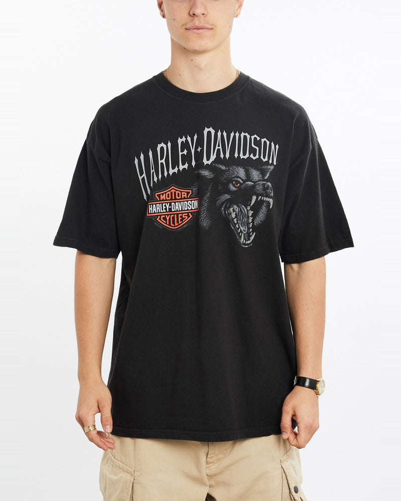Vintage, Harley, Davidson, Tee, The Real Deal, size large, colour Black, newtown, sydney, australia, thrift store, opshop, preloved, secondhand, sustainable, retro, antique, 70s, 80s, 90s, 2000s, 00s, fashion, clothing, streetwear, trendy, garment, style, boutique, store, shop, archive, sale, cheap, best, top, T-Shirts