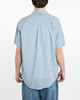 Vintage, 90s, Polo, Ralph, Lauren, Short, Sleeve, Button, Up, Shirt, The Real Deal, size extra large, colour Blue, newtown, sydney, australia, thrift store, opshop, preloved, secondhand, sustainable, retro, antique, 70s, 80s, 90s, 2000s, 00s, fashion, clothing, streetwear, trendy, garment, style, boutique, store, shop, archive, sale, cheap, best, top, Shirts