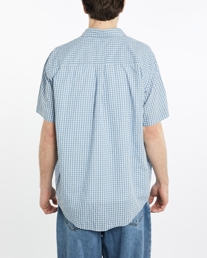 Vintage, 90s, Polo, Ralph, Lauren, Short, Sleeve, Button, Up, Shirt, The Real Deal, size extra large, colour Blue, newtown, sydney, australia, thrift store, opshop, preloved, secondhand, sustainable, retro, antique, 70s, 80s, 90s, 2000s, 00s, fashion, clothing, streetwear, trendy, garment, style, boutique, store, shop, archive, sale, cheap, best, top, Shirts