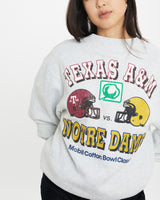 Vintage 1992 NCAA Texas Aggies vs Fighting Irish Cotton Bowl Sweatshirt <br>S , The Real Deal , newtown, sydney, australia, thrift store, opshop, preloved, secondhand, sustainable, retro, antique, 70s, 80s, 90s, 2000s, 00s, fashion, clothing, streetwear, trendy, garment, style, boutique, store, shop, archive, sale, cheap, best, top