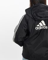 Vintage, 90s, Adidas, Windbreaker, Jacket, The Real Deal, size extra small, colour Black, newtown, sydney, australia, thrift store, opshop, preloved, secondhand, sustainable, retro, antique, 70s, 80s, 90s, 2000s, 00s, fashion, clothing, streetwear, trendy, garment, style, boutique, store, shop, archive, sale, cheap, best, top, Jackets