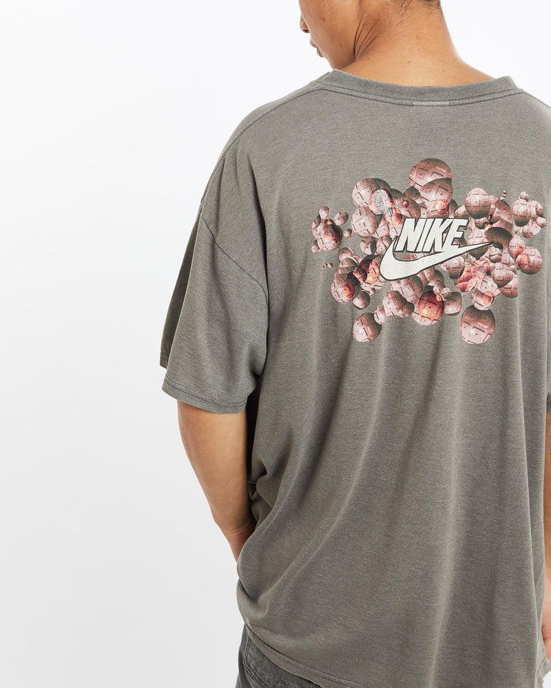 Vintage, Nike, Bubble, Tee, The Real Deal, size extra large, colour Brown, newtown, sydney, australia, thrift store, opshop, preloved, secondhand, sustainable, retro, antique, 70s, 80s, 90s, 2000s, 00s, fashion, clothing, streetwear, trendy, garment, style, boutique, store, shop, archive, sale, cheap, best, top, T-Shirts