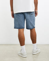 Vintage, Wrangler, Denim, Shorts, The Real Deal, size 36", colour Blue, newtown, sydney, australia, thrift store, opshop, preloved, secondhand, sustainable, retro, antique, 70s, 80s, 90s, 2000s, 00s, fashion, clothing, streetwear, trendy, garment, style, boutique, store, shop, archive, sale, cheap, best, top, Shorts