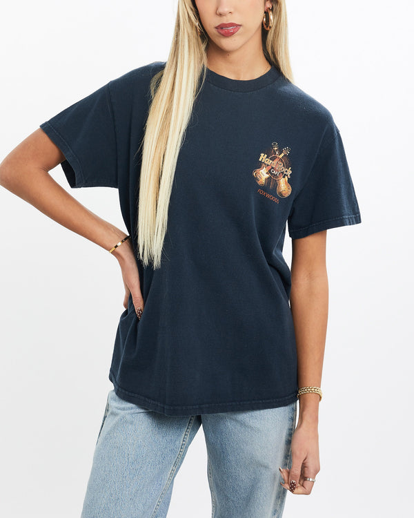Vintage, Hard, Rock, Cafe, Tee, The Real Deal, size extra small, colour Navy, newtown, sydney, australia, thrift store, opshop, preloved, secondhand, sustainable, retro, antique, 70s, 80s, 90s, 2000s, 00s, fashion, clothing, streetwear, trendy, garment, style, boutique, store, shop, archive, sale, cheap, best, top, T-Shirts