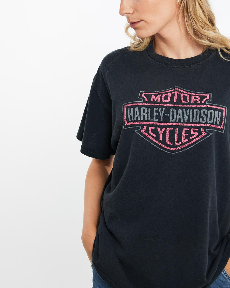 Vintage, Harley, Davidson, Tee, The Real Deal, size medium, colour Black, newtown, sydney, australia, thrift store, opshop, preloved, secondhand, sustainable, retro, antique, 70s, 80s, 90s, 2000s, 00s, fashion, clothing, streetwear, trendy, garment, style, boutique, store, shop, archive, sale, cheap, best, top, T-Shirts
