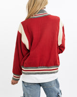 Vintage, 90s, Varsity, Jacket, The Real Deal, size small, colour Red, newtown, sydney, australia, thrift store, opshop, preloved, secondhand, sustainable, retro, antique, 70s, 80s, 90s, 2000s, 00s, fashion, clothing, streetwear, trendy, garment, style, boutique, store, shop, archive, sale, cheap, best, top, Jackets