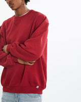 Vintage, 90s, Russell, Athletic, Sweatshirt, The Real Deal, size large, colour Red, newtown, sydney, australia, thrift store, opshop, preloved, secondhand, sustainable, retro, antique, 70s, 80s, 90s, 2000s, 00s, fashion, clothing, streetwear, trendy, garment, style, boutique, store, shop, archive, sale, cheap, best, top, Sweats and hoodies