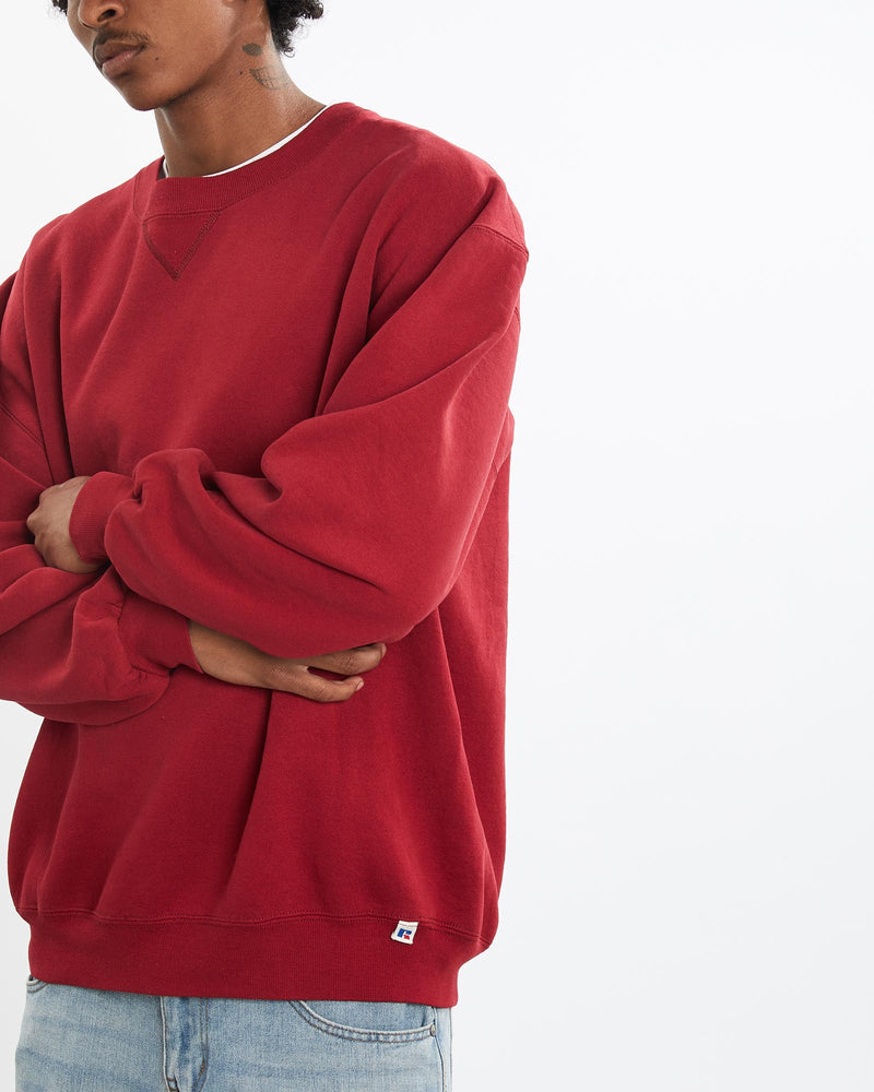 Vintage, 90s, Russell, Athletic, Sweatshirt, The Real Deal, size large, colour Red, newtown, sydney, australia, thrift store, opshop, preloved, secondhand, sustainable, retro, antique, 70s, 80s, 90s, 2000s, 00s, fashion, clothing, streetwear, trendy, garment, style, boutique, store, shop, archive, sale, cheap, best, top, Sweats and hoodies
