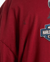 Vintage, Harley, Davidson, Tee, The Real Deal, size XXXL, colour Burgundy, newtown, sydney, australia, thrift store, opshop, preloved, secondhand, sustainable, retro, antique, 70s, 80s, 90s, 2000s, 00s, fashion, clothing, streetwear, trendy, garment, style, boutique, store, shop, archive, sale, cheap, best, top, T-Shirts