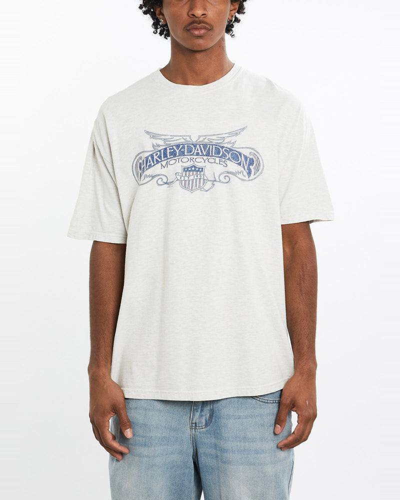 Vintage, Harley, Davidson, Tee, The Real Deal, size large, colour Grey, newtown, sydney, australia, thrift store, opshop, preloved, secondhand, sustainable, retro, antique, 70s, 80s, 90s, 2000s, 00s, fashion, clothing, streetwear, trendy, garment, style, boutique, store, shop, archive, sale, cheap, best, top, T-Shirts