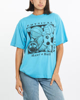 Vintage, 90s, Physical, Education, Sport, Tee, The Real Deal, size small, colour Blue, newtown, sydney, australia, thrift store, opshop, preloved, secondhand, sustainable, retro, antique, 70s, 80s, 90s, 2000s, 00s, fashion, clothing, streetwear, trendy, garment, style, boutique, store, shop, archive, sale, cheap, best, top, T-Shirts