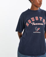 Vintage, 90s, NFL, Houston, Texans, Tee, The Real Deal, size medium, colour Navy, newtown, sydney, australia, thrift store, opshop, preloved, secondhand, sustainable, retro, antique, 70s, 80s, 90s, 2000s, 00s, fashion, clothing, streetwear, trendy, garment, style, boutique, store, shop, archive, sale, cheap, best, top, T-Shirts