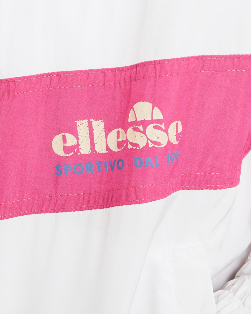 Vintage, 90s, Ellesse, Track, Jacket, The Real Deal, size double extra small, colour Beige, newtown, sydney, australia, thrift store, opshop, preloved, secondhand, sustainable, retro, antique, 70s, 80s, 90s, 2000s, 00s, fashion, clothing, streetwear, trendy, garment, style, boutique, store, shop, archive, sale, cheap, best, top, Jackets