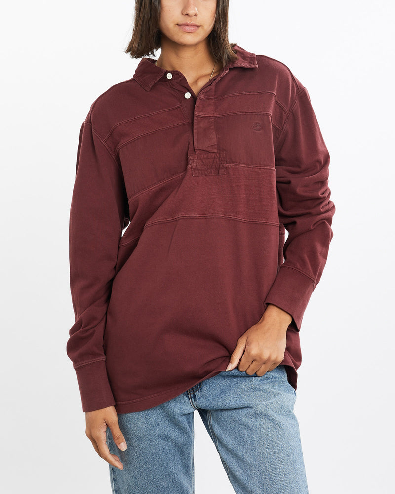 Vintage, Timberland, Rugby, Shirt, The Real Deal, size medium, colour Burgundy, newtown, sydney, australia, thrift store, opshop, preloved, secondhand, sustainable, retro, antique, 70s, 80s, 90s, 2000s, 00s, fashion, clothing, streetwear, trendy, garment, style, boutique, store, shop, archive, sale, cheap, best, top, Shirts