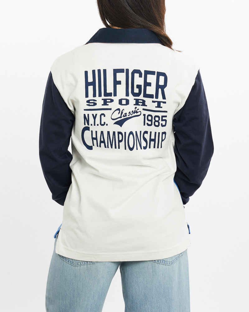 Vintage, Tommy, Hilfiger, Rugby, Shirt, The Real Deal, size double extra small, colour Multicolour, newtown, sydney, australia, thrift store, opshop, preloved, secondhand, sustainable, retro, antique, 70s, 80s, 90s, 2000s, 00s, fashion, clothing, streetwear, trendy, garment, style, boutique, store, shop, archive, sale, cheap, best, top, Shirts