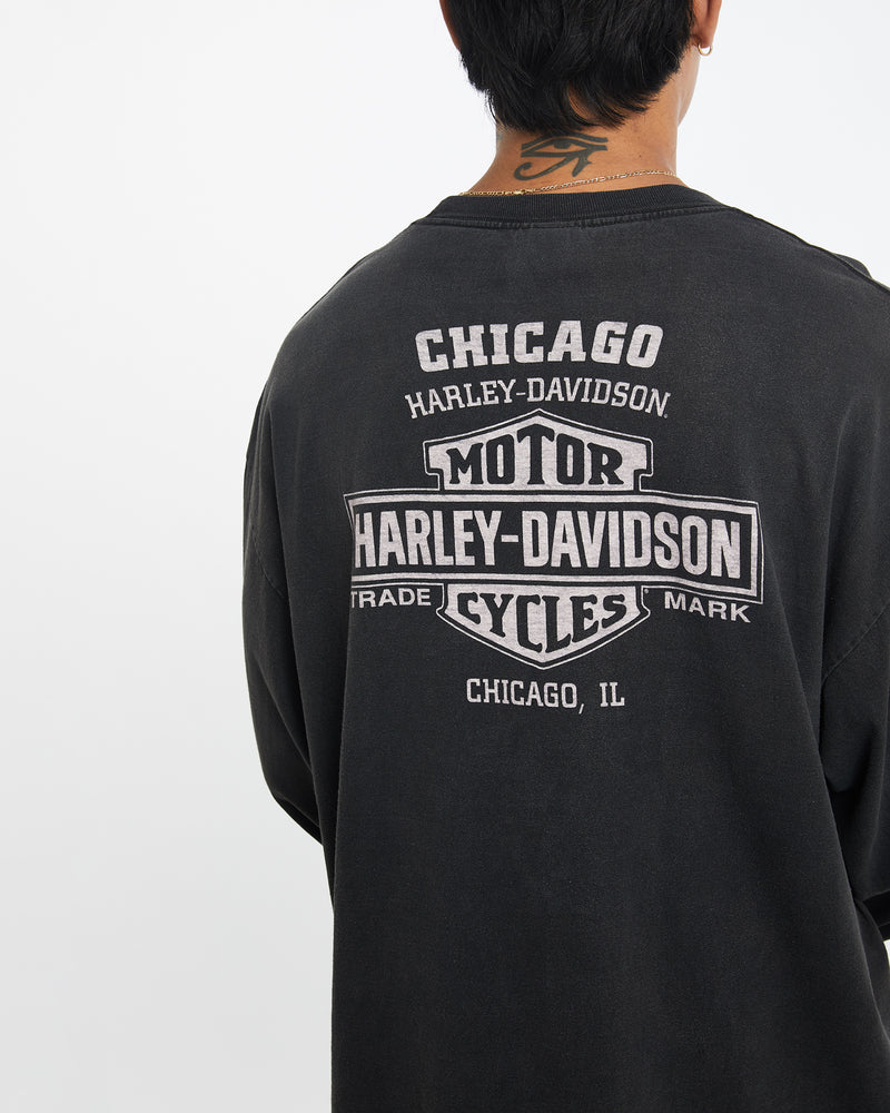Vintage Harley Davidson Long Sleeve Tee <br>XL , The Real Deal , newtown, sydney, australia, thrift store, opshop, preloved, secondhand, sustainable, retro, antique, 70s, 80s, 90s, 2000s, 00s, fashion, clothing, streetwear, trendy, garment, style, boutique, store, shop, archive, sale, cheap, best, top