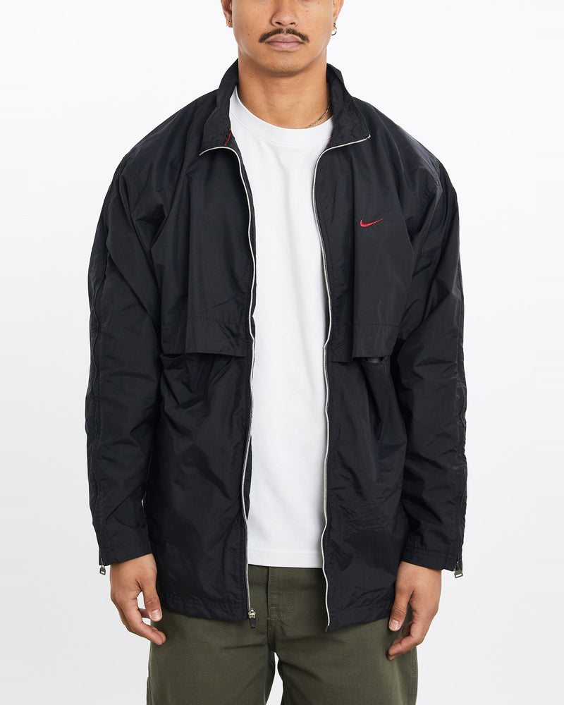 Vintage, Nike, Windbreaker, Jacket, The Real Deal, size large, colour Black, newtown, sydney, australia, thrift store, opshop, preloved, secondhand, sustainable, retro, antique, 70s, 80s, 90s, 2000s, 00s, fashion, clothing, streetwear, trendy, garment, style, boutique, store, shop, archive, sale, cheap, best, top, Jackets