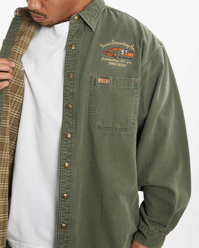 Vintage Carhartt Flannelette lined Button Up Shirt <br>XL , The Real Deal , newtown, sydney, australia, thrift store, opshop, preloved, secondhand, sustainable, retro, antique, 70s, 80s, 90s, 2000s, 00s, fashion, clothing, streetwear, trendy, garment, style, boutique, store, shop, archive, sale, cheap, best, top