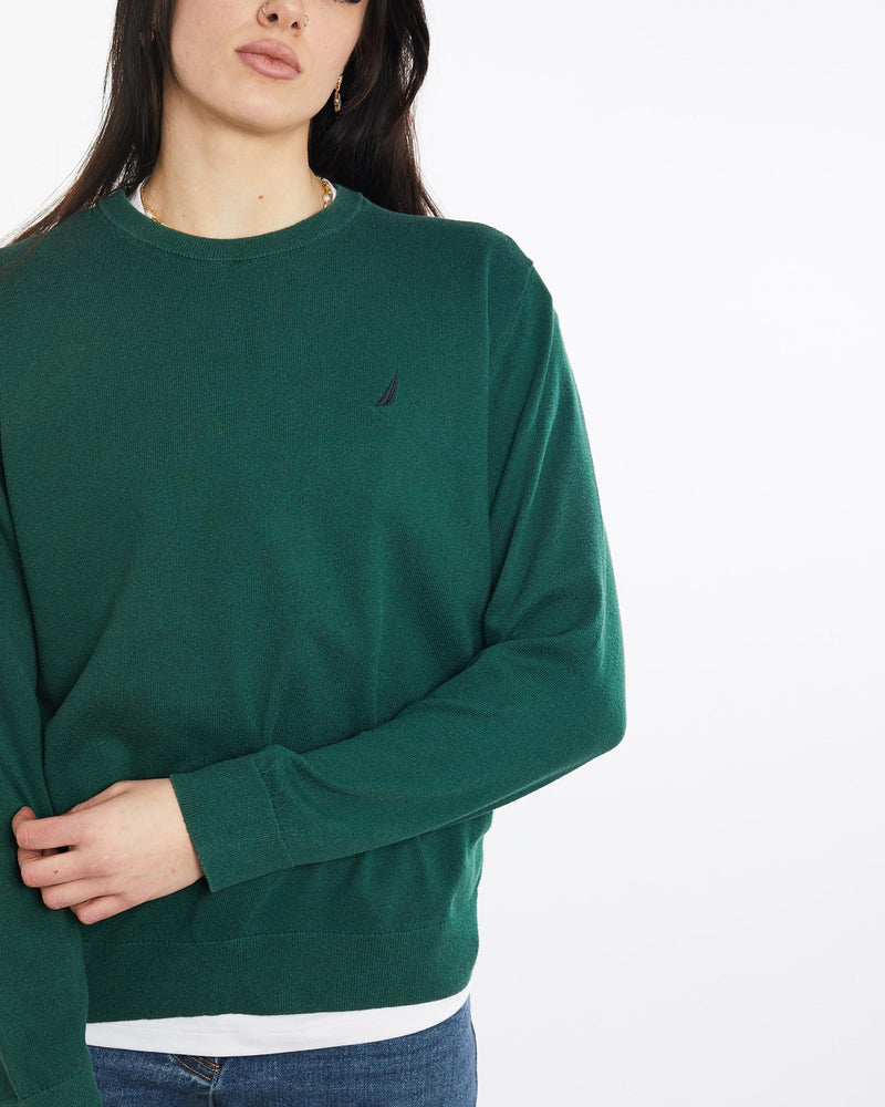 Vintage, Nautica, Knit, Sweater, The Real Deal, size medium, colour Green, newtown, sydney, australia, thrift store, opshop, preloved, secondhand, sustainable, retro, antique, 70s, 80s, 90s, 2000s, 00s, fashion, clothing, streetwear, trendy, garment, style, boutique, store, shop, archive, sale, cheap, best, top, Sweats and hoodies