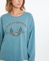 Vintage 1996 Harley Davidson Long Sleeve Tee <br>M , The Real Deal , newtown, sydney, australia, thrift store, opshop, preloved, secondhand, sustainable, retro, antique, 70s, 80s, 90s, 2000s, 00s, fashion, clothing, streetwear, trendy, garment, style, boutique, store, shop, archive, sale, cheap, best, top